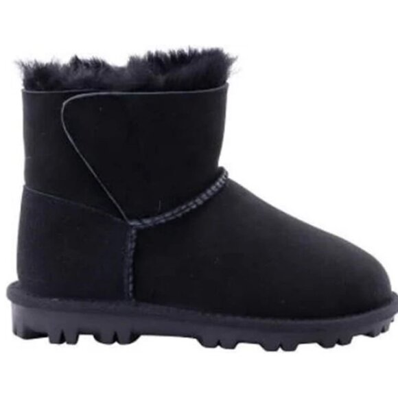 NEW Kirkland Signature Shearling Pull Easy Slip On Sheepskin Leather Winter Boot - Picture 2 of 4